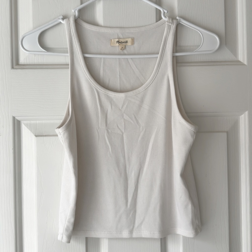 ⚡️ FLASH SALE⚡️MADEWELL • Racerback Ribbed Crop Tank • SMALL